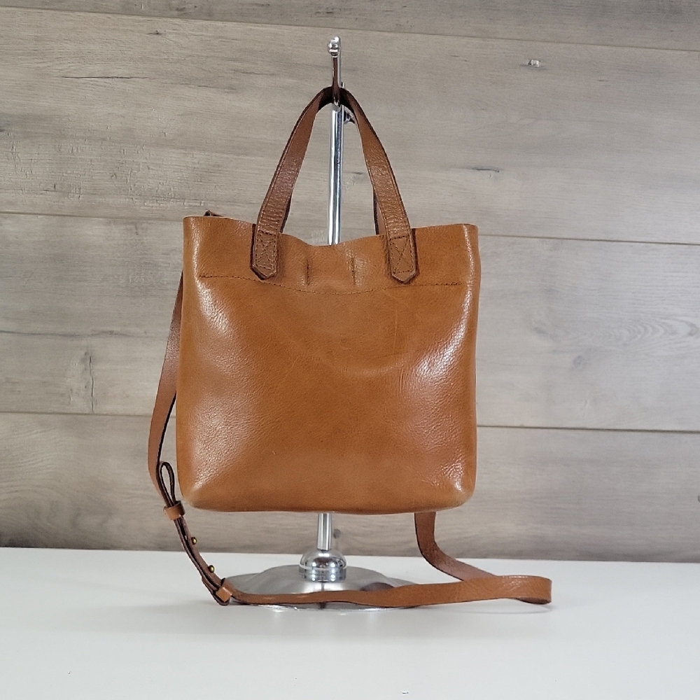 Madewell Small Classic Brown Leather Tote Bag